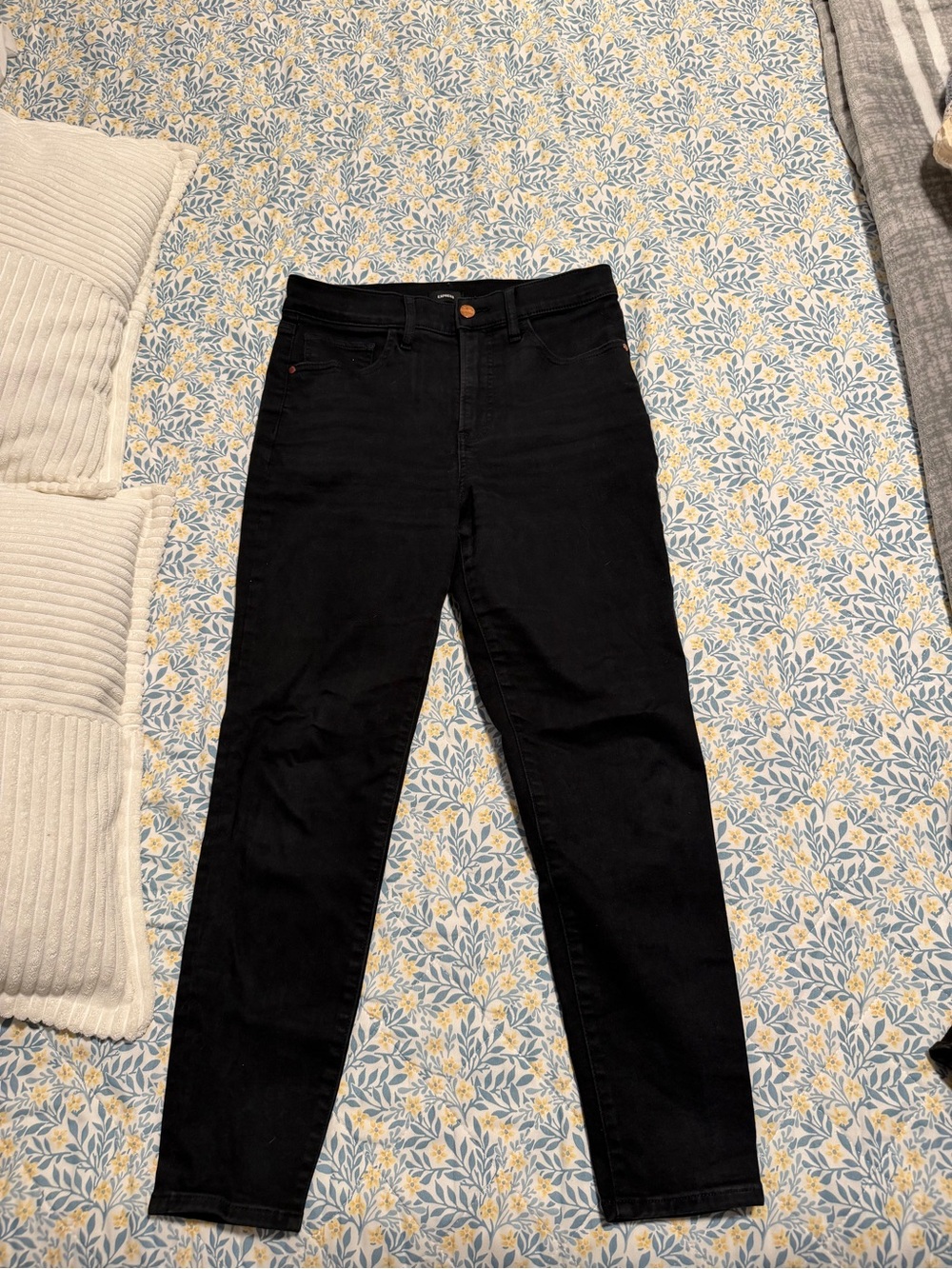 Express Black High-Rise Cropped Skinny Jeans